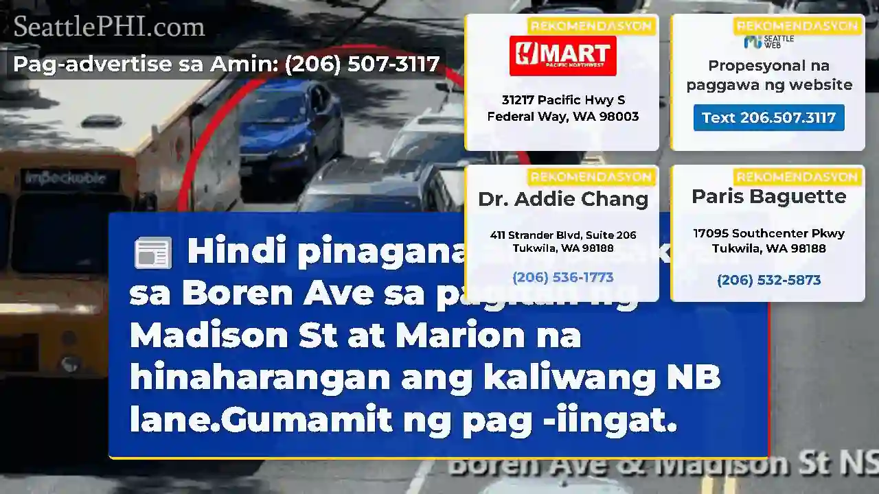 Hindi pinagana ang sasakyan sa Boren Ave sa