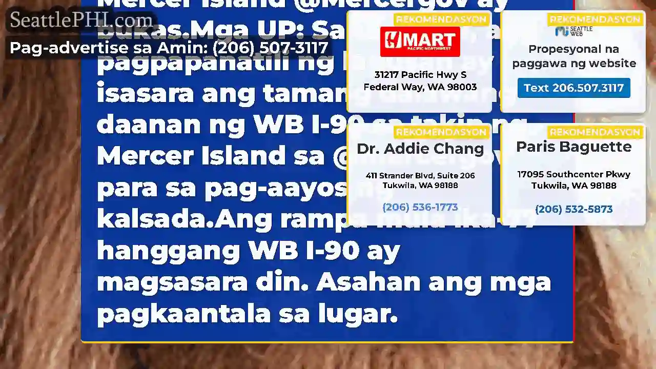 Update: Natapos ang mga pag-aayos at lahat ng mga