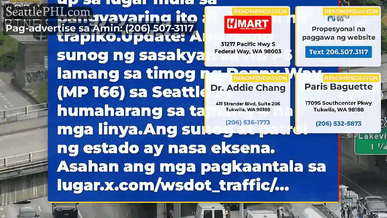 I-UPDATE 2: Ang isang sunog ng sasakyan sa NB I-5