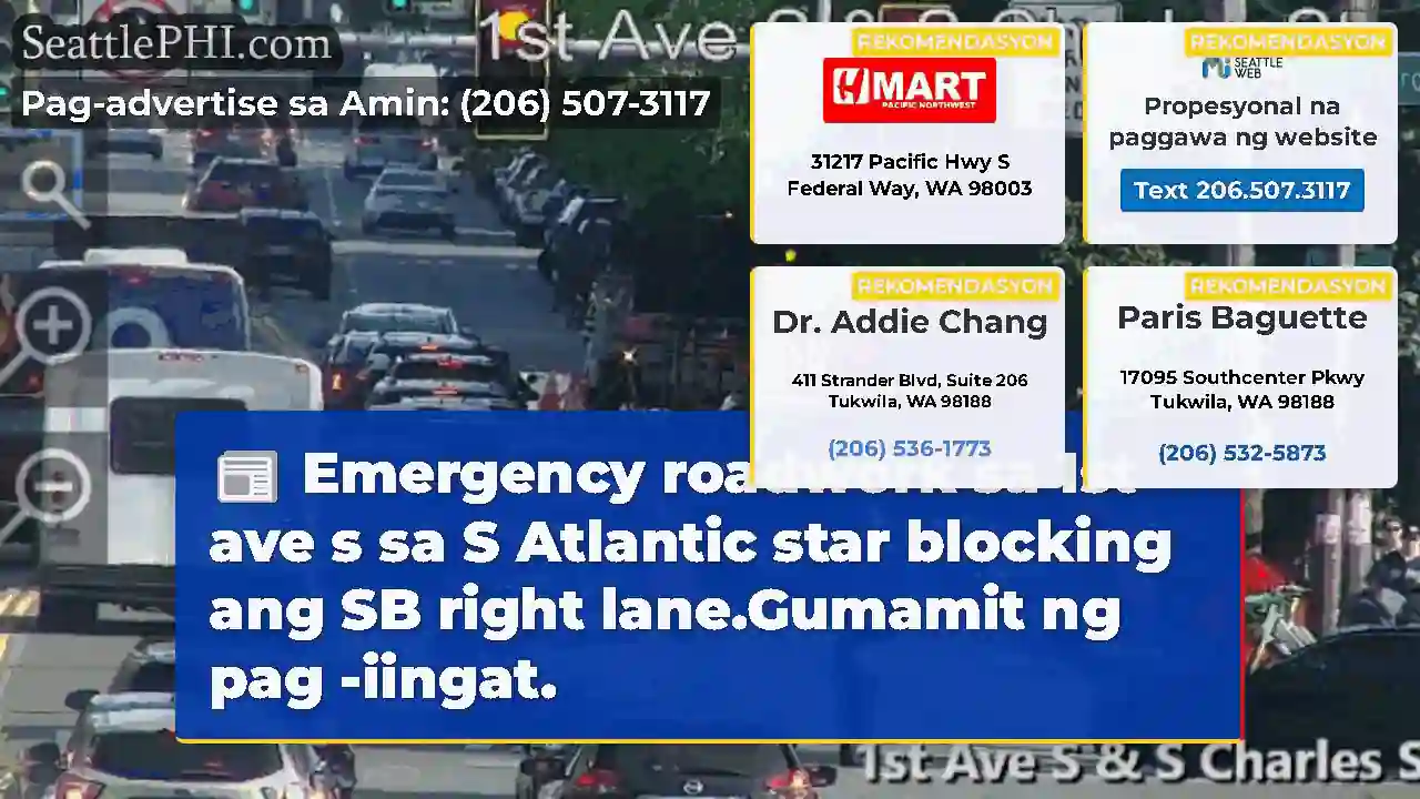 Emergency roadwork sa 1st ave s sa S Atlantic