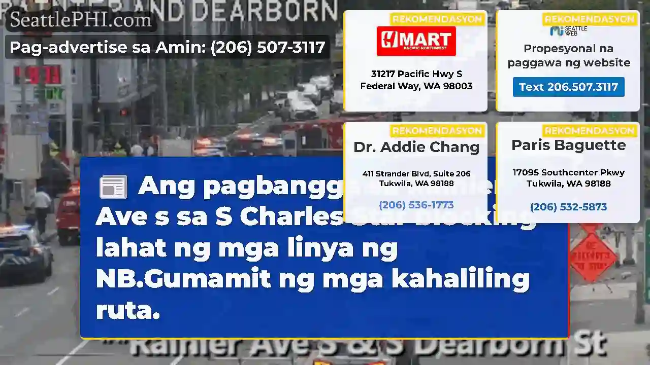 Ang pagbangga sa Rainier Ave s sa S Charles Star