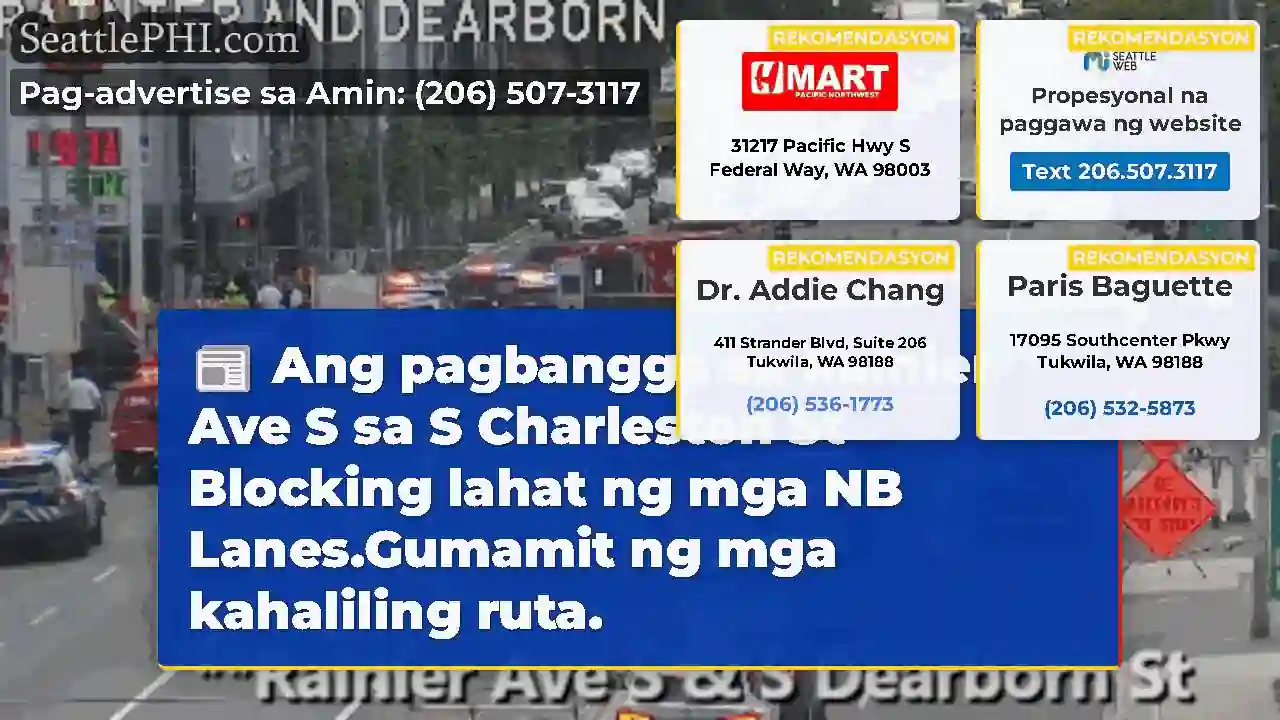 Ang pagbangga sa Rainier Ave S sa S Charleston St
