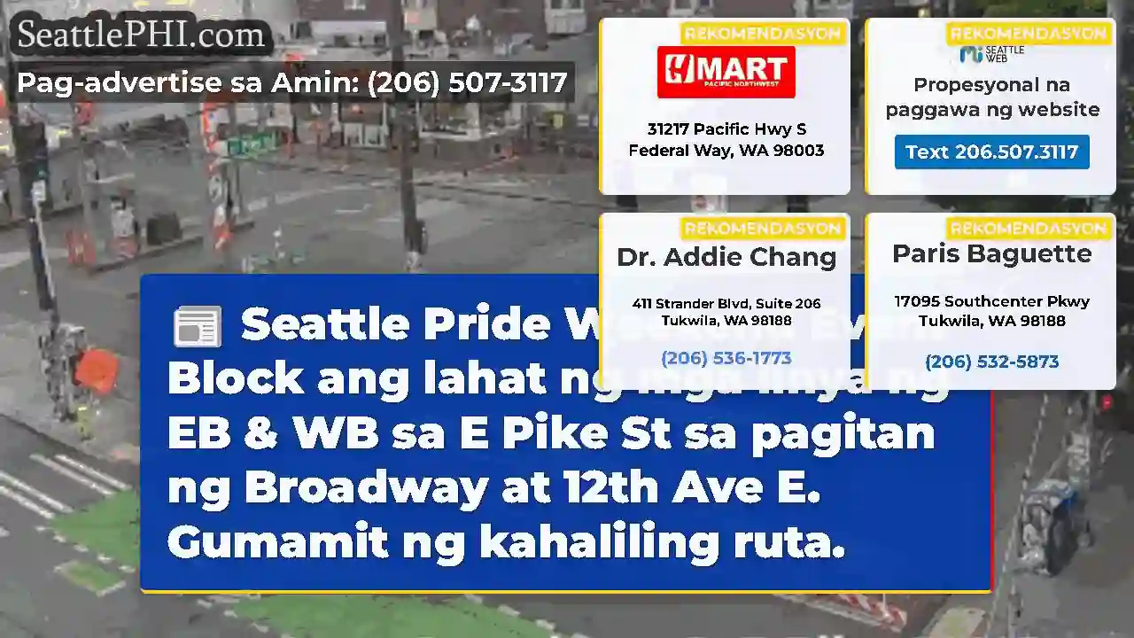 Seattle Pride Weekend Event Block ang lahat ng