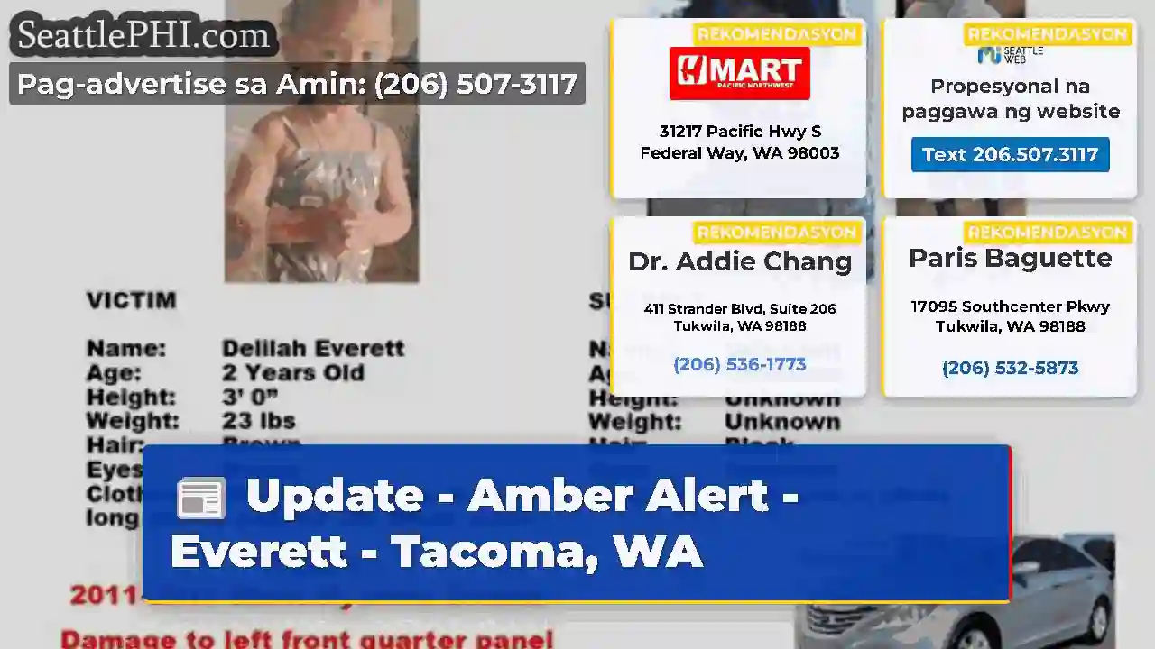 Update - Amber Alert - Everett - Tacoma, WA