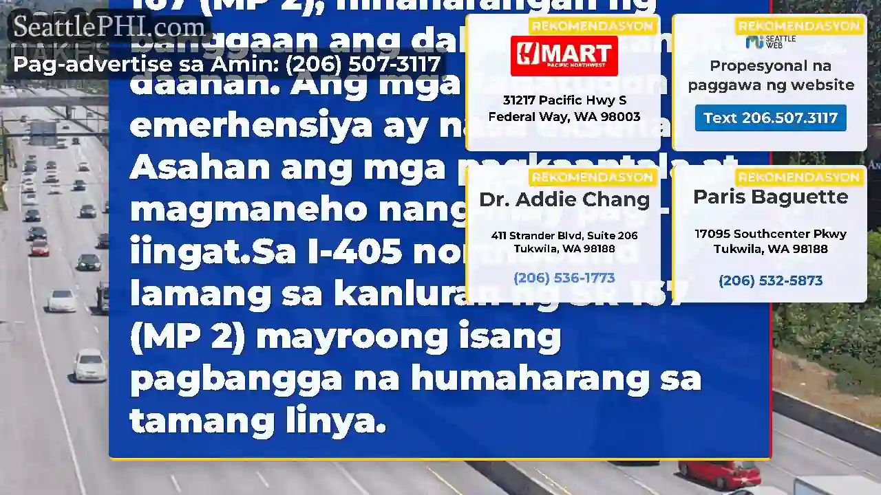 UPDATE: Sa Northbound I-405 sa kanluran lamang ng