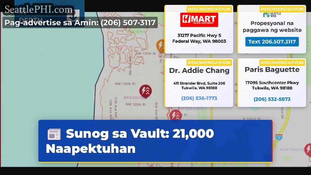Sunog sa Vault: 21,000 Naapektuhan