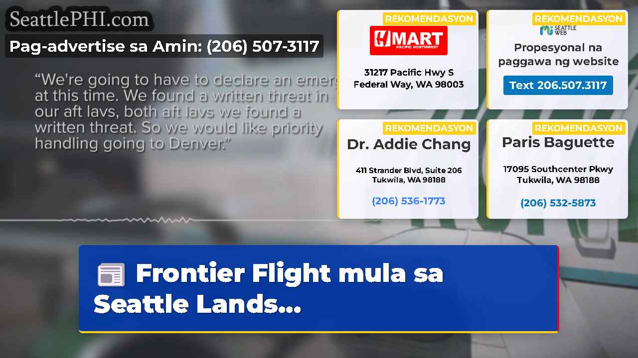 Frontier Flight mula sa Seattle Lands…