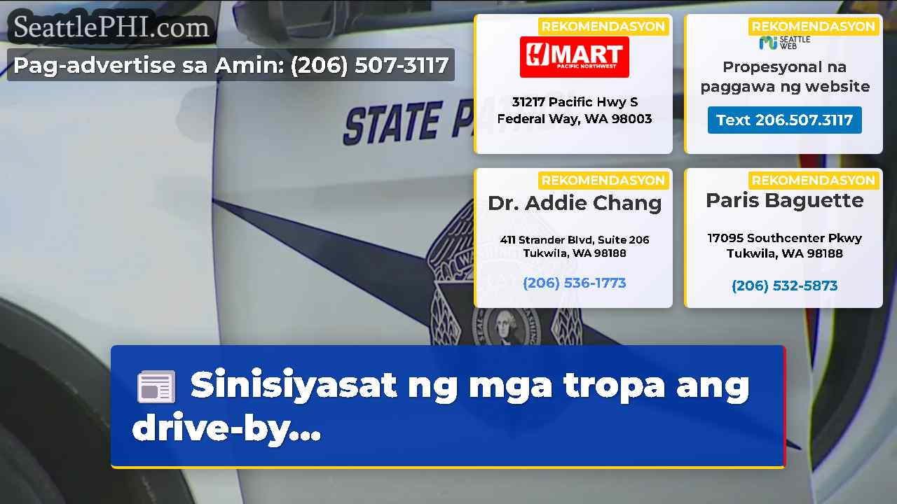 Sinisiyasat ng mga tropa ang drive-by...