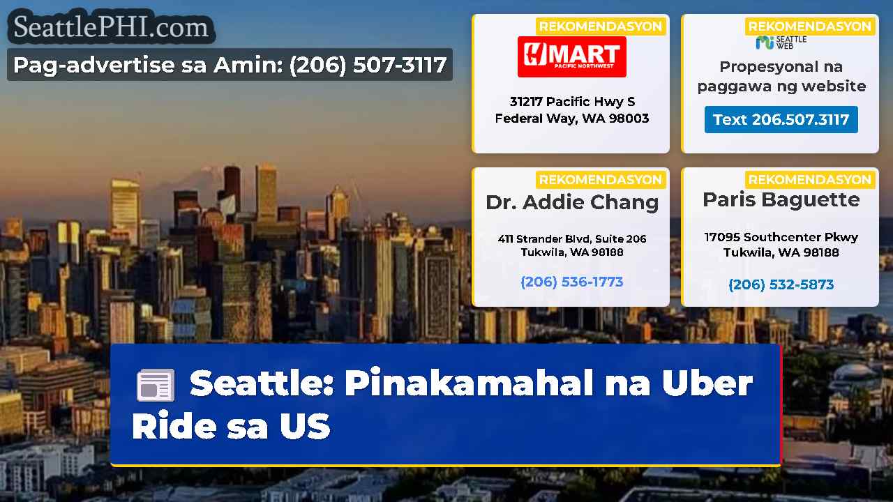 Seattle Pinakamahal na Uber Ride sa US