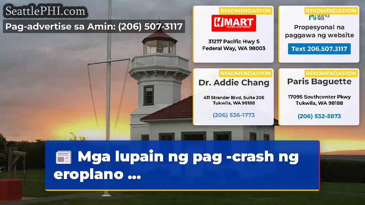 Mga lupain ng pag -crash ng eroplano …