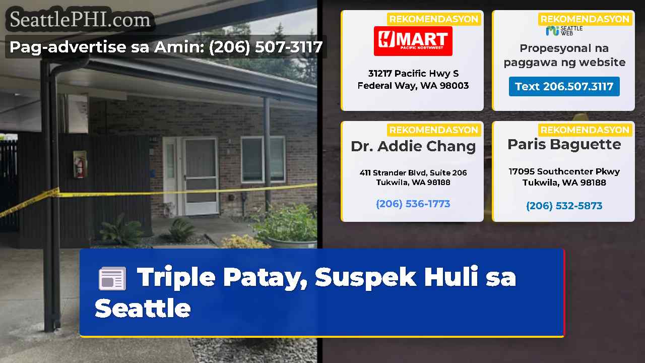 Triple Patay Suspek Huli sa Seattle