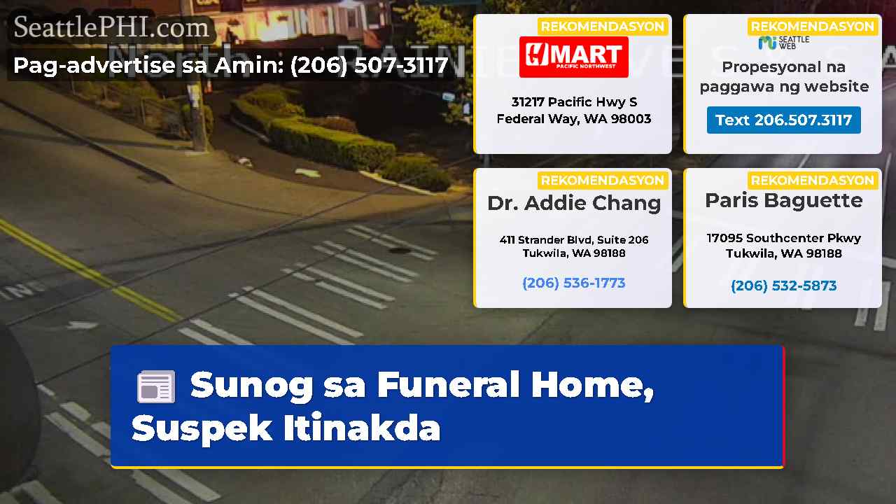 Sunog sa Funeral Home Suspek Itinakda