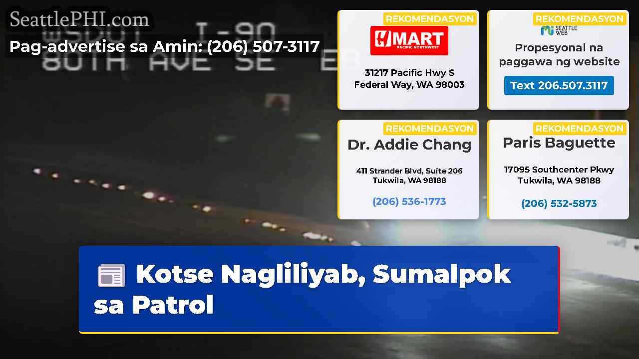 Kotse Nagliliyab Sumalpok sa Patrol