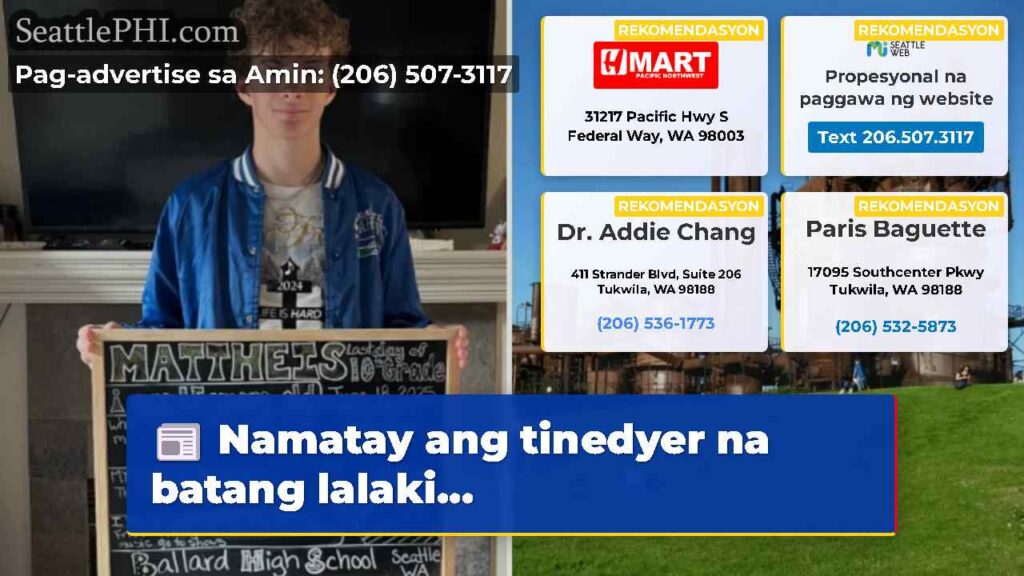 Namatay ang tinedyer na batang lalaki...