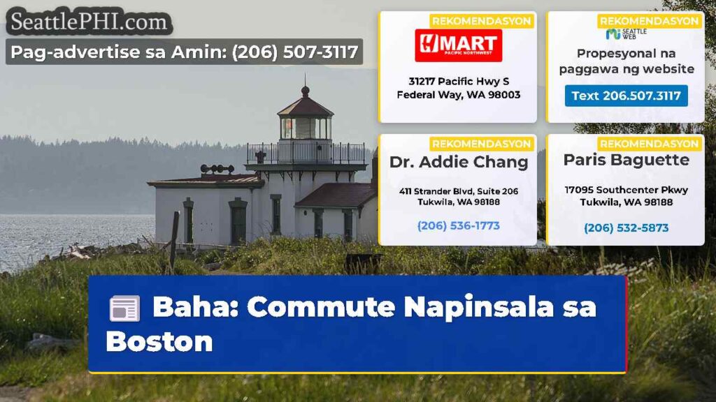 Baha: Commute Napinsala sa Boston