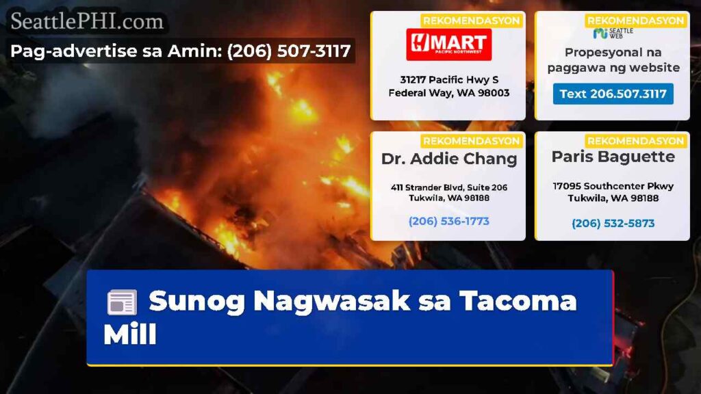 Sunog Nagwasak sa Tacoma Mill