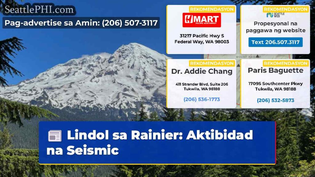 Lindol sa Rainier: Aktibidad na Seismic