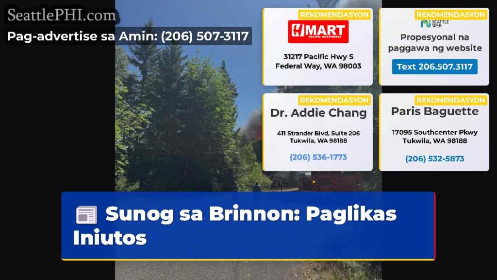 Sunog sa Brinnon: Paglikas Iniutos