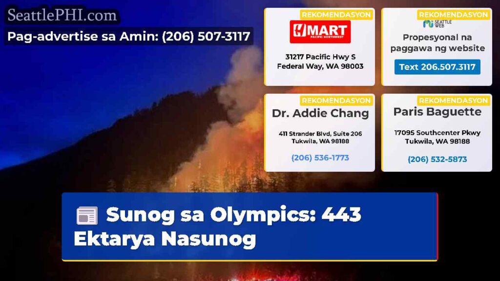 Sunog sa Olympics: 443 Ektarya Nasunog