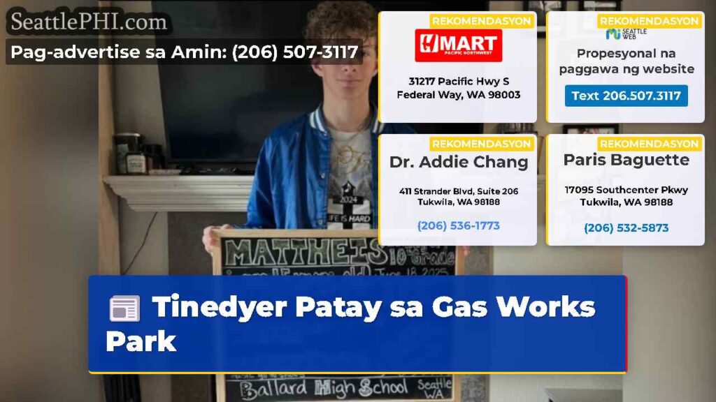 Tinedyer Patay sa Gas Works Park