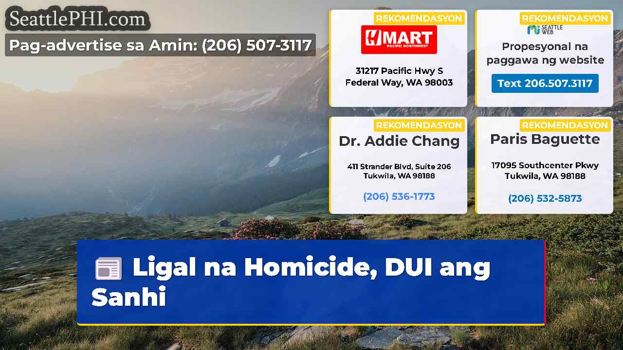 Ligal na Homicide DUI ang Sanhi