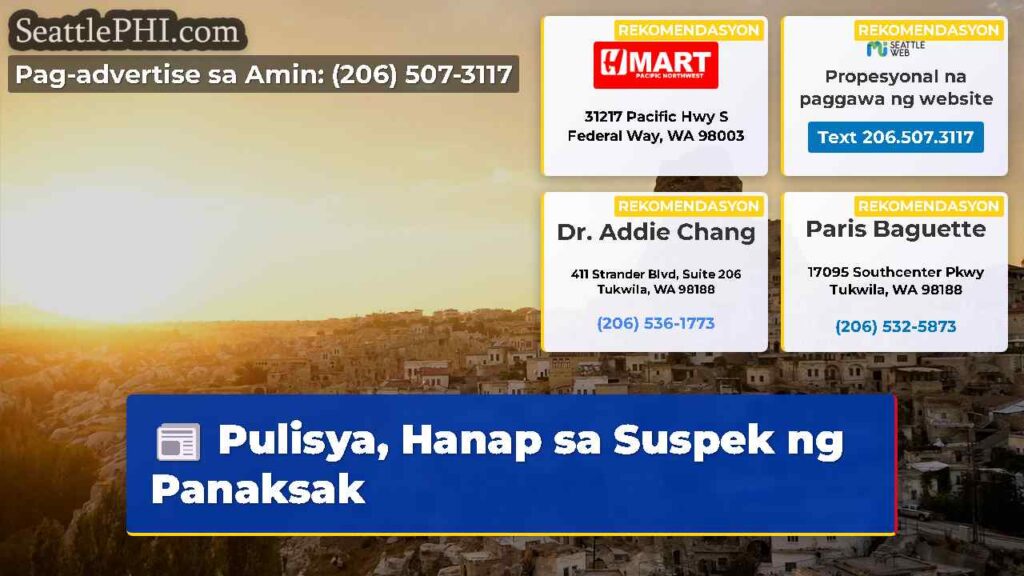 Pulisya, Hanap sa Suspek ng Panaksak