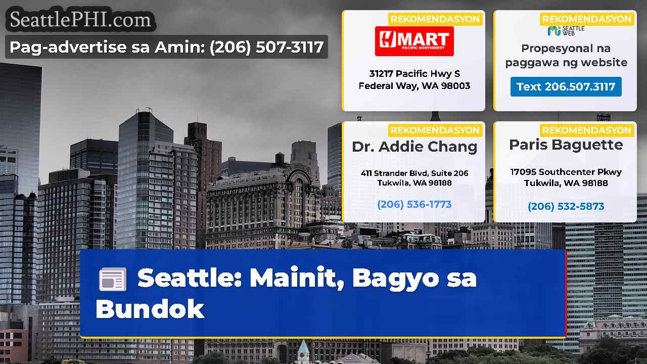 Seattle: Mainit, Bagyo sa Bundok