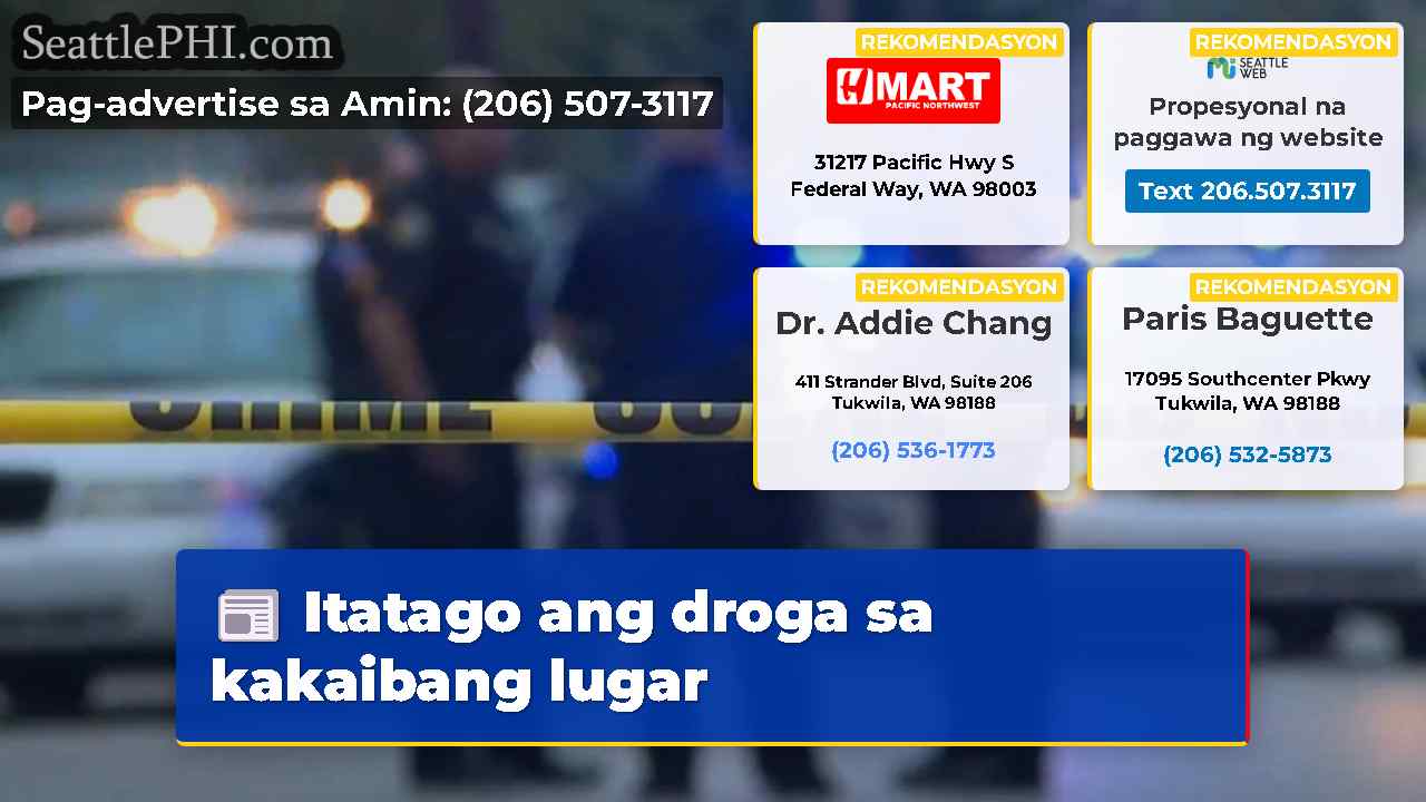 Itatago ang droga sa kakaibang lugar