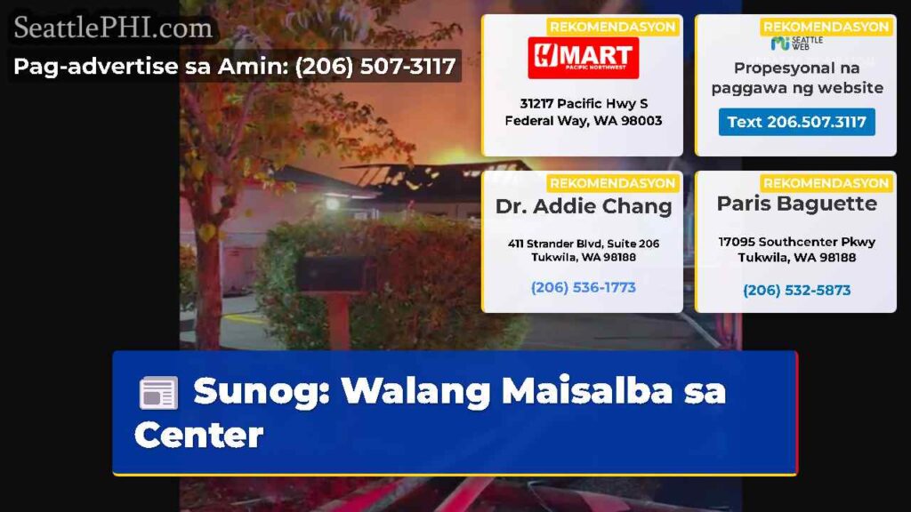 Sunog: Walang Maisalba sa Center