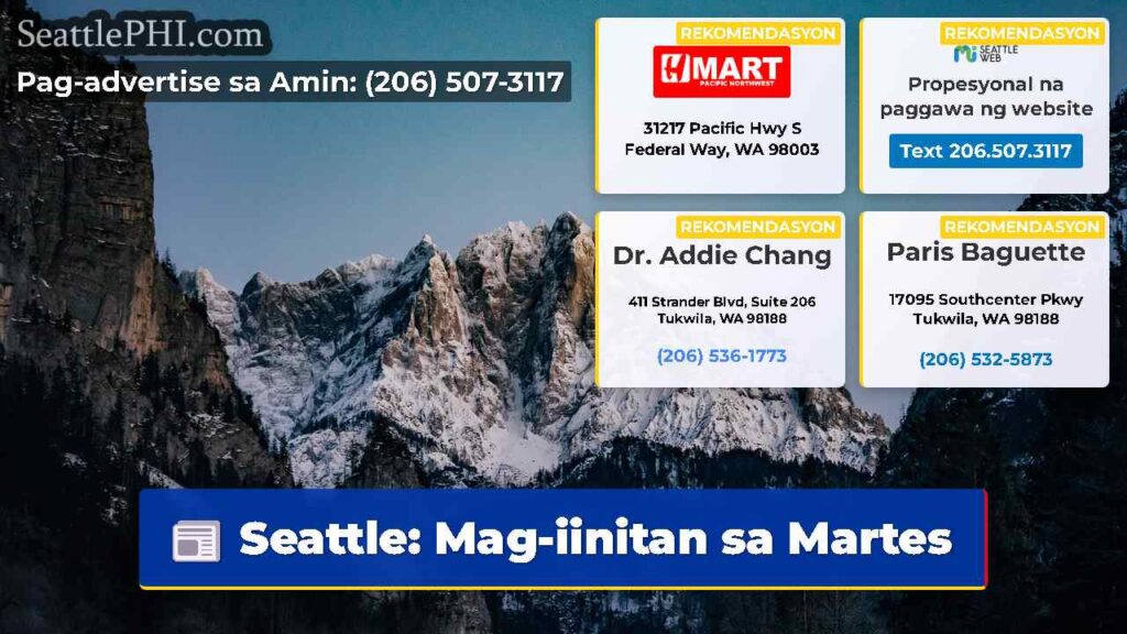 Seattle: Mag-iinitan sa Martes