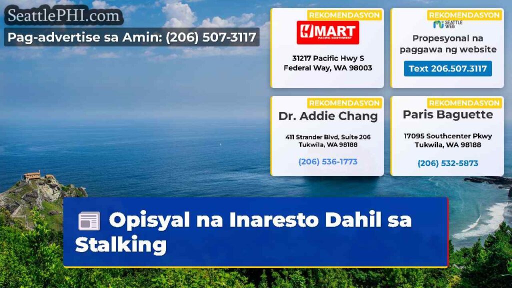 Opisyal na Inaresto Dahil sa Stalking