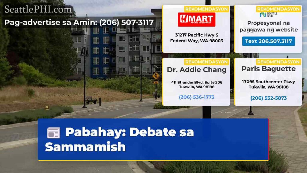 Pabahay: Debate sa Sammamish