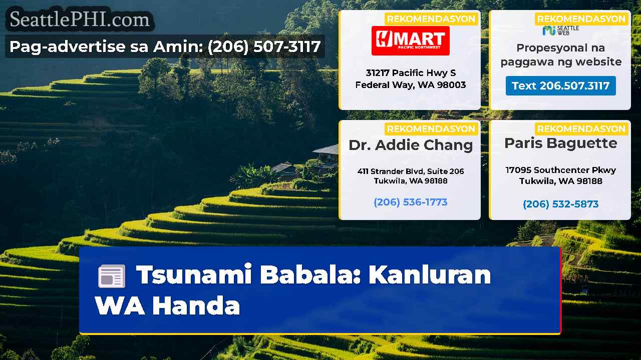 Tsunami Babala: Kanluran WA Handa