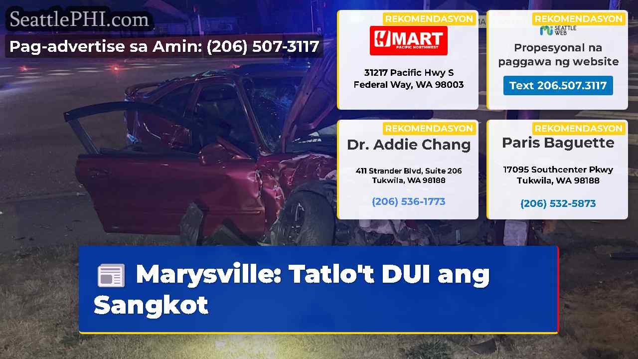 Marysville Tatlot DUI ang Sangkot
