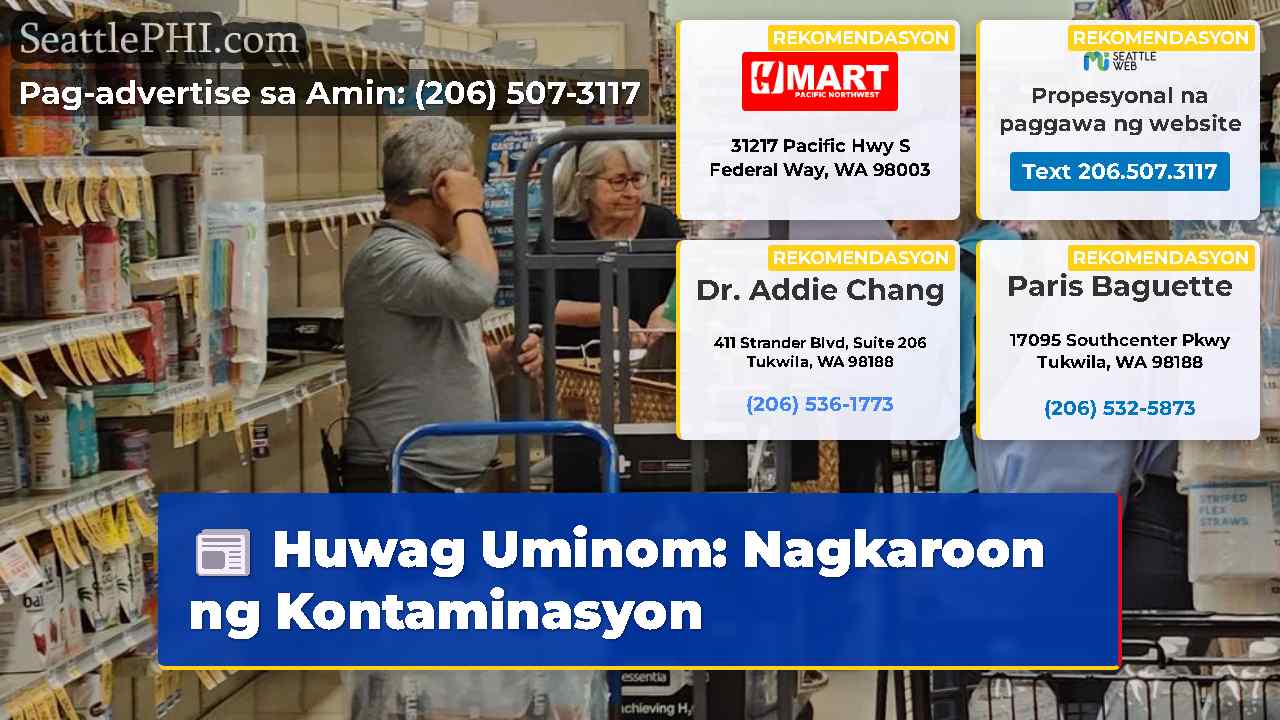 Huwag Uminom Nagkaroon ng Kontaminasyon