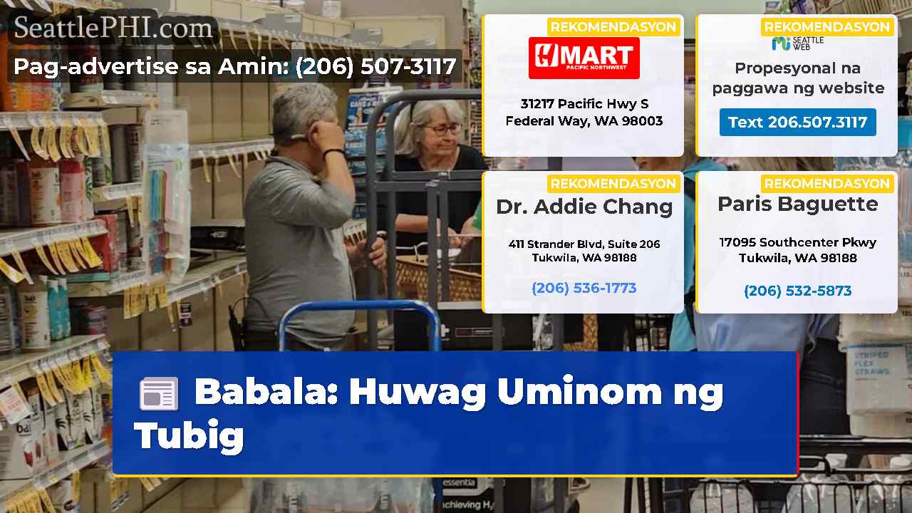 Babala Huwag Uminom ng Tubig