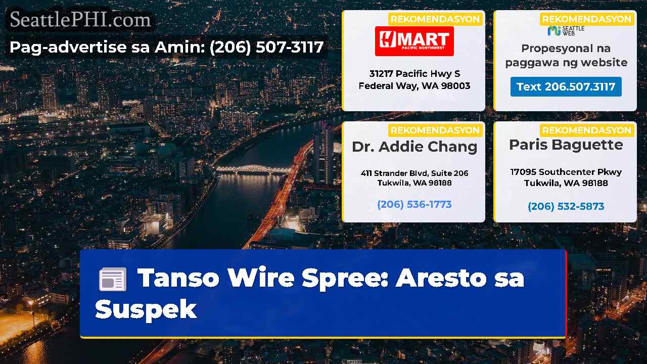 Tanso Wire Spree: Aresto sa Suspek