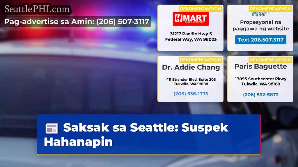 Saksak sa Seattle: Suspek Hahanapin