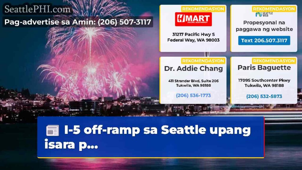 I-5 off-ramp sa Seattle upang isara p...
