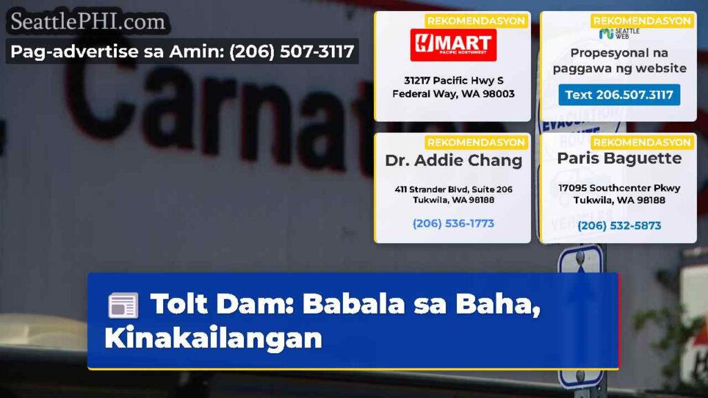 Tolt Dam: Babala sa Baha, Kinakailangan