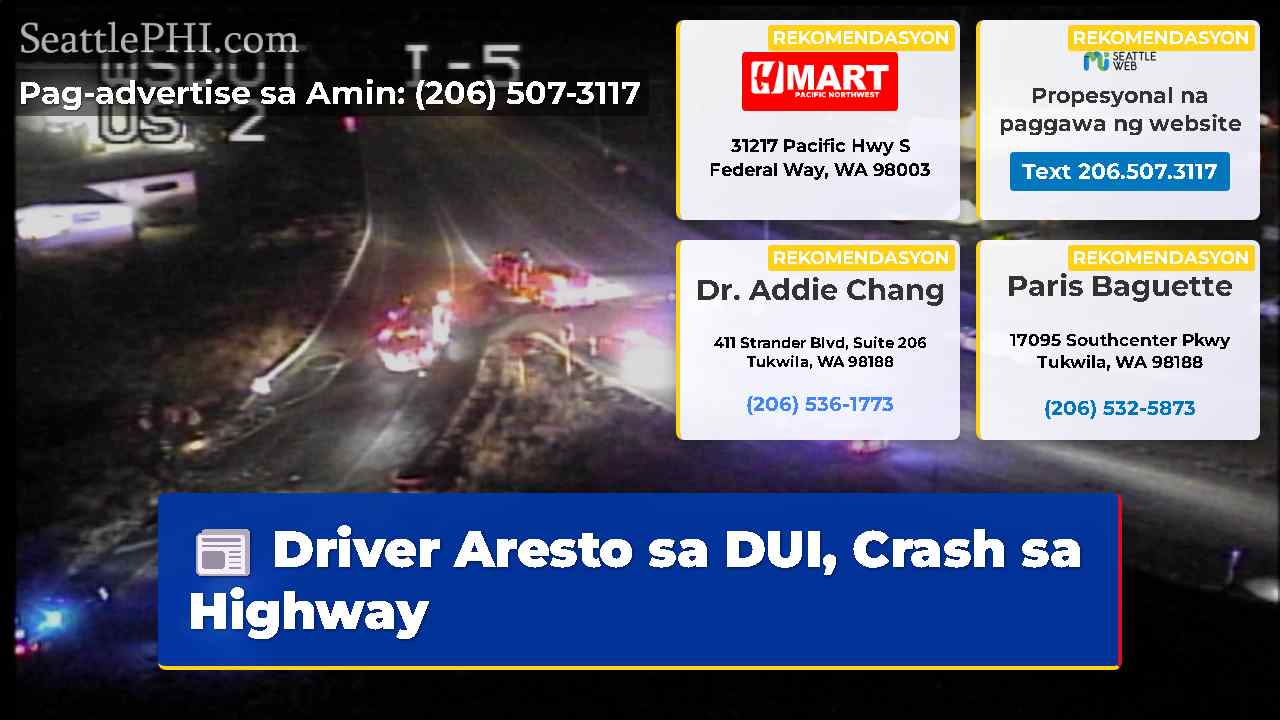 Driver Aresto sa DUI, Crash sa Highway