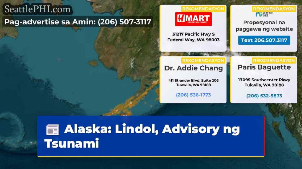 Alaska: Lindol, Advisory ng Tsunami