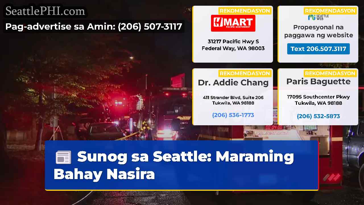 Sunog sa Seattle Maraming Bahay Nasira