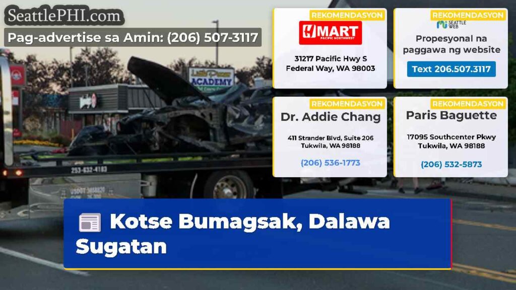 Kotse Bumagsak, Dalawa Sugatan