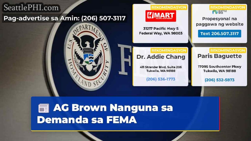 AG Brown Nanguna sa Demanda sa FEMA