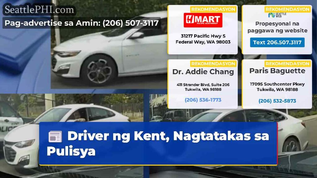 Driver ng Kent, Nagtatakas sa Pulisya