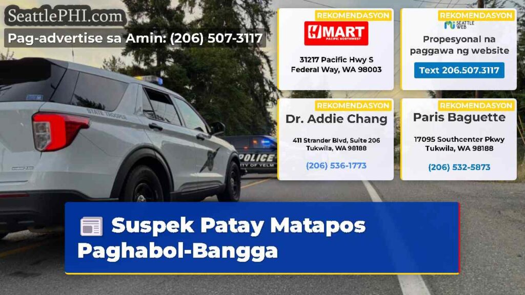 Suspek Patay Matapos Paghabol-Bangga