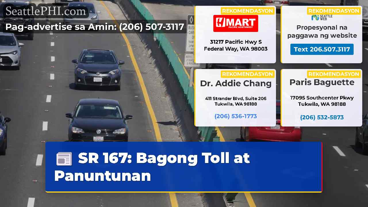 SR 167: Bagong Toll at Panuntunan