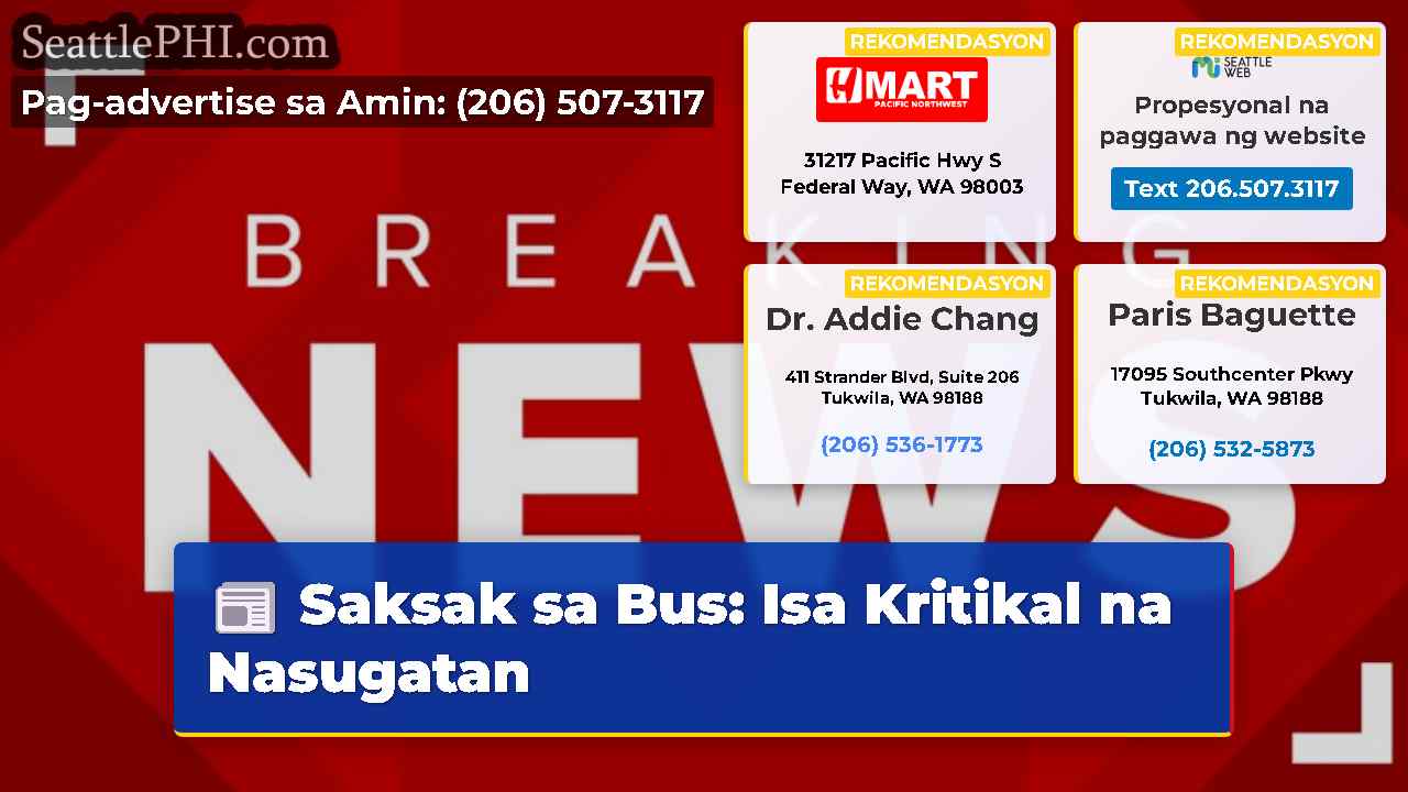 Saksak sa Bus: Isa Kritikal na Nasugatan