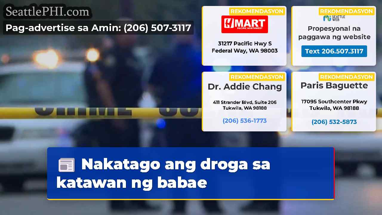 Nakatago ang droga sa katawan ng babae